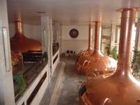 Hochmoderne Sudkessel in der Budweiser Brauerei.