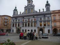 Das umfangreich rekonstruierte Rathaus von Budweis.