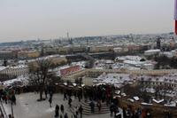 Panoramablick auf die anderen Stadtviertel mit Moldau