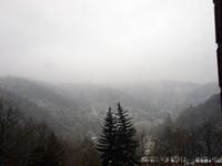 Blick aus dem Hotel auf das Teplatal