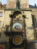 Die astronomische Uhr schlägt zu jeder Stunde.