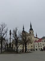 Markt von Jihlava mit Ignatiuskirche und Pestsäule