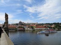Prag, Blick von der Karlsbrücke zum Hradschin