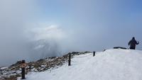 Tschechische Republik, Riesengebirge, Schneekoppe, Nebel zieht auf