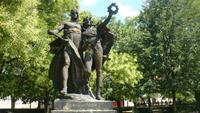Vysehrad Statue Zaboj und Slavoj (Helden tschechische Sage)