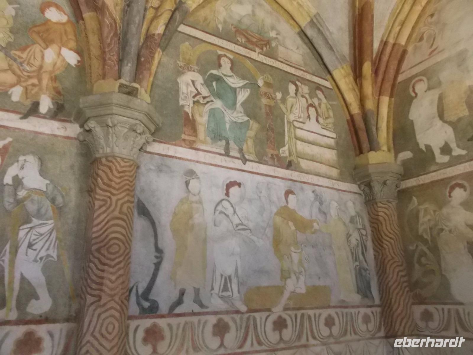 Wandgemälde in der Basilika von Trebic
