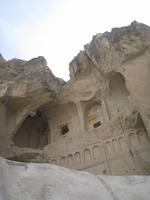 Dunkle Kirche Görme, wo die Kanzlerin am 26.02.2013  stand