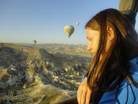 Ivonne im Heißluftballon