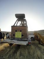 parkender Heißluftballon