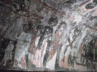 Freskenmalerei in einer Höhlenkirche