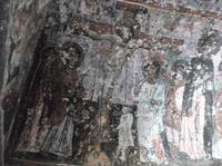 Freskenmalerei in einer Höhlenkirche