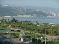 Blick von der obersten Etage des Hotels