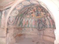 Wandmalerei in eine Höhlenkirche