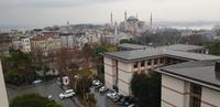 Blick von der Terrasse unseres Hotels auf die Hagia Sophia
