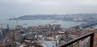 Blick von der Galerie des Galata Turms auf das Goldene Horn 