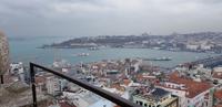 Blick von der Galerie des Galata Turms auf das Goldene Horn 