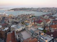Blick vom Galata Turm am Abend