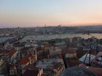 Blick vom Galata Turm am Abend