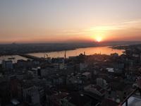 Blick vom Galata Turm am Abend
