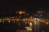 Blick vom Galata Turm bei Nacht