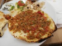 Die kleine türkische Pizza, Istanbul, Türkei