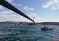 Die Brücke der Märtyrerbrücke des 15. Juli - Istanbul, Türkei