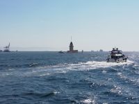 Bosporus Fahrt, Blick auf Mädchenturm - Istanbul, Türkei