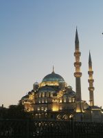 Abendstimmung Blick auf die Sultan-Ahmet-Moschee -  Istanbul, Türkei