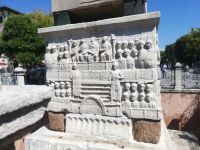 Hippodrom, der Sockel des Ägyptisches Obelisk, Instanbul, Türkei