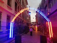 Weg zu Abchiedsabendessen im Kumpaki Viertel - Istanbul, Türkei