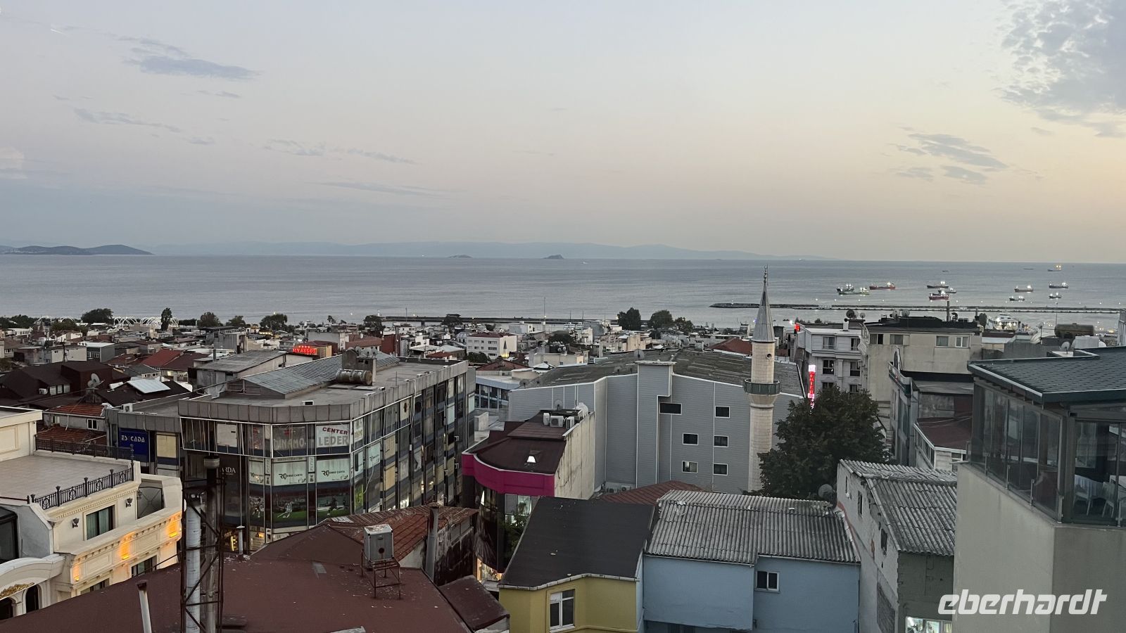 Blick beim Abendessen