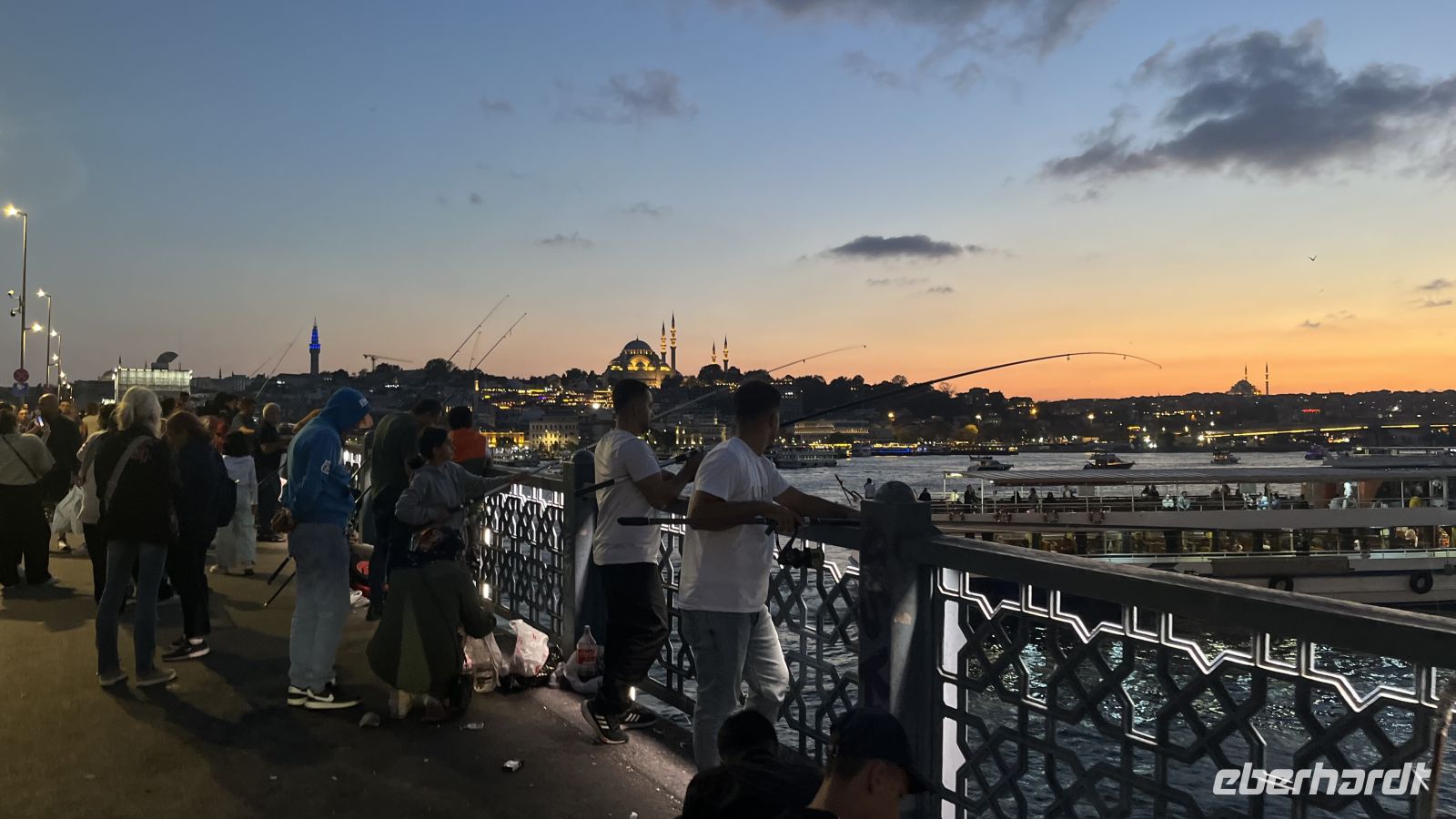 Angler auf der Galata-Brücke