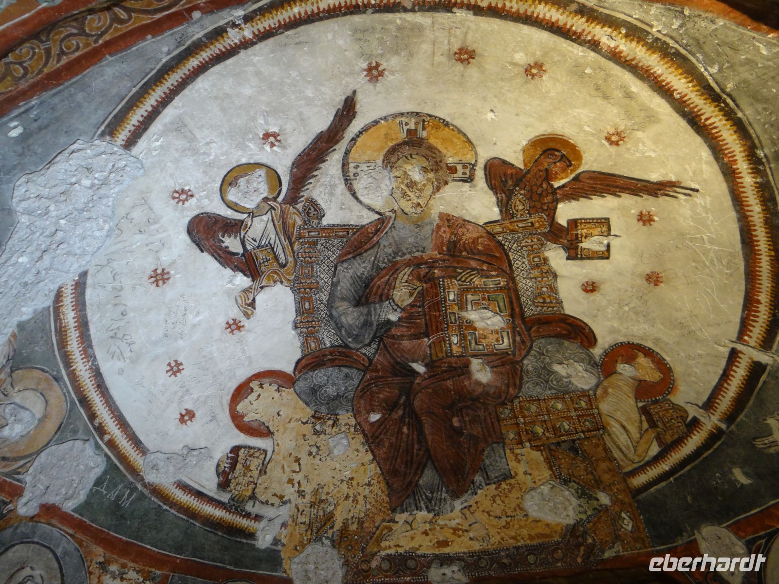 Kappadokien, Soğanli-Tal, Barbara-Kirche, Christus als Herrscher –mit typischer Handhaltung und dem Buch des Lebens.