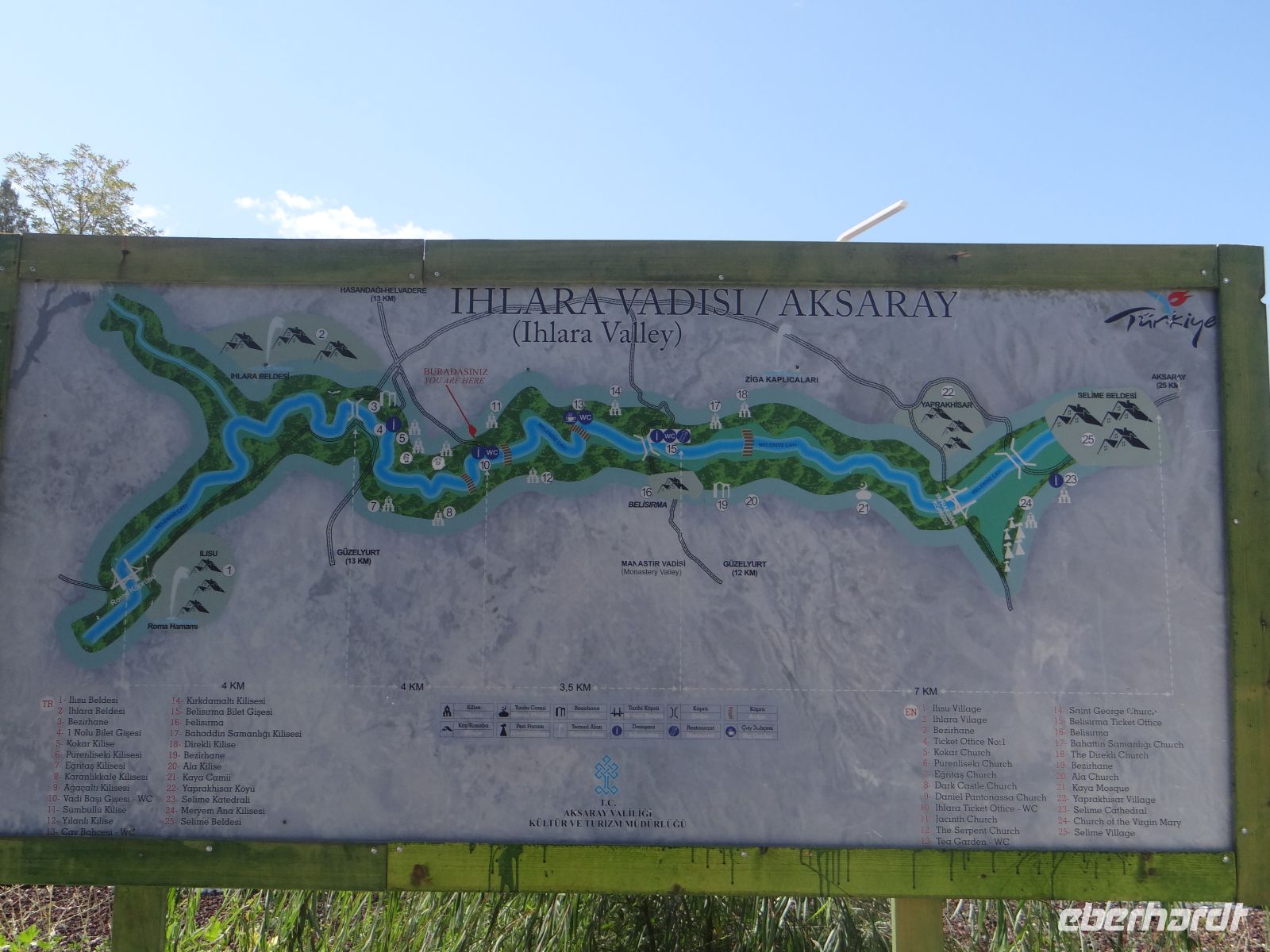 Kappadokien, wir durchwandern das Ihlara-Tal bis zum Ende - rechts.