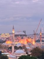 Istanbul. Blick auf die Hagia Sophia am Abend 
