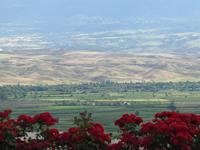 Blick von den Kalksteinterrassen von Pamukkale