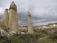 Blick auf die Feenkamine im Liebestal