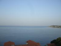 Blick vom Hotelzimmer auf den Strand von Kusadasi