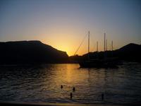 Baden bei Sonnenuntergang