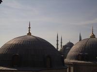 Blick aus der Hagia Sophia zur Blauen Moschee