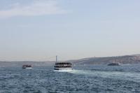 Während Bootsfahrt auf dem Bosporus