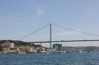 Während Bootsfahrt auf dem Bosporus