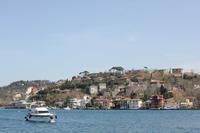 Während Bootsfahrt auf dem Bosporus