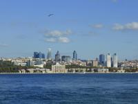 Blick von der asiatischen Seite auf Bosporus und Neustadt