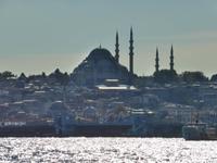 Bootsfahrt auf dem Bosporus  (Blick auf die Süleymaniye-Moschee)