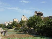 Fotostopp an der landseitigen Stadtmauer