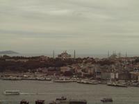 Blick auf Hagia Sophia und Blaue Moschee
