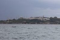 Blick auf die Altstadt mit Topkapi Palast, Blauer Moschee und Hagia Sophia