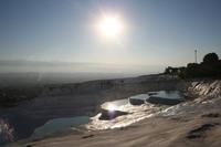 auf den Kalksinterterrassen in Pamukkale