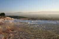auf den Kalksinterterrassen in Pamukkale